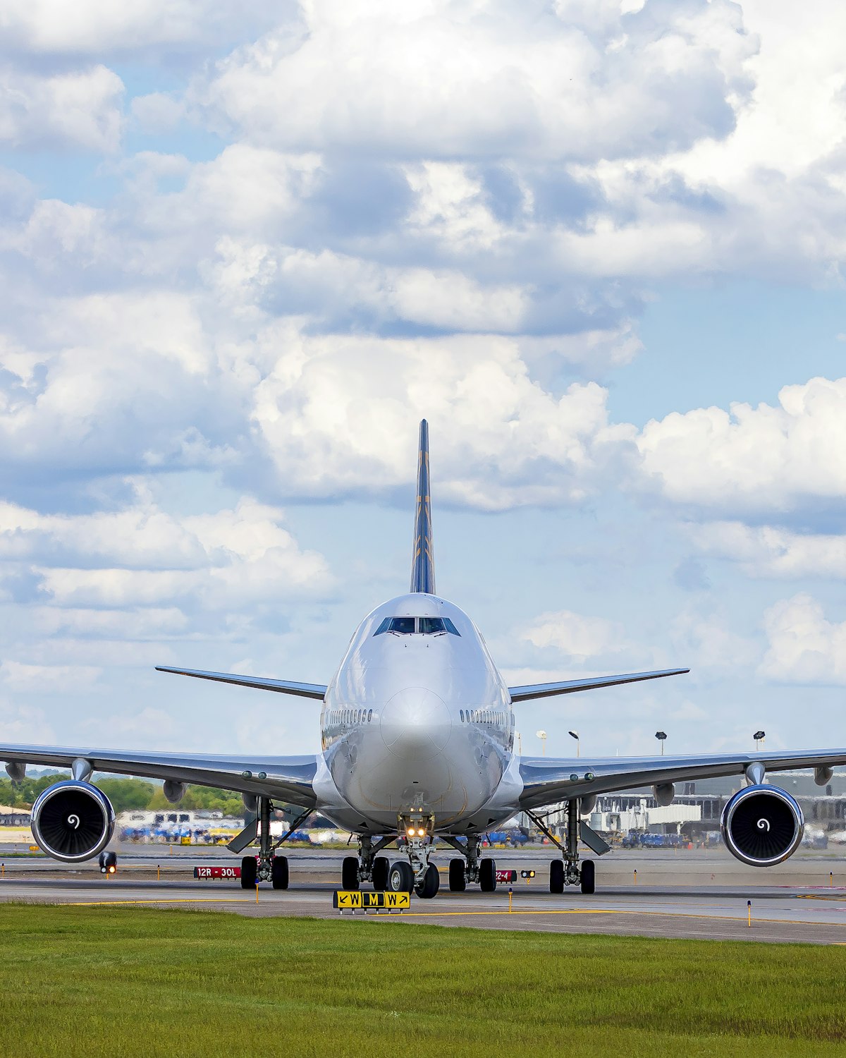 Cargo aircraft on the runway